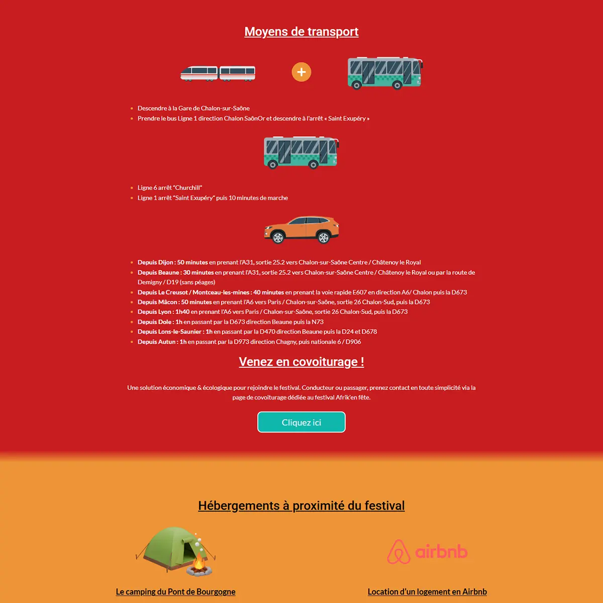 Site Afrik'En Fête — infos pratiques