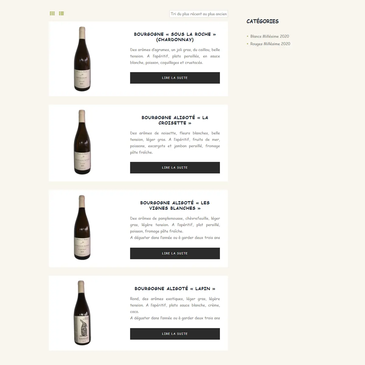 Site Domaine La Varenne — les vins